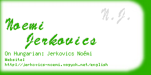 noemi jerkovics business card